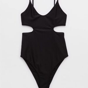 Black Cutout Swimsuit